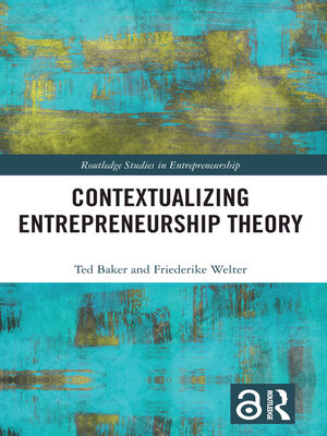 cover image of Contextualizing Entrepreneurship Theory
